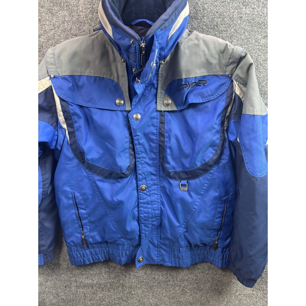 Vintage Spyder Ski Jacket Kids 20 Blue Competition for the Elements Insulated